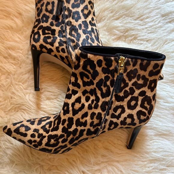 Sam Edelman Animal print Genuine Calf hide Ankle boots Stiletto Heel - Picture 3 of 14